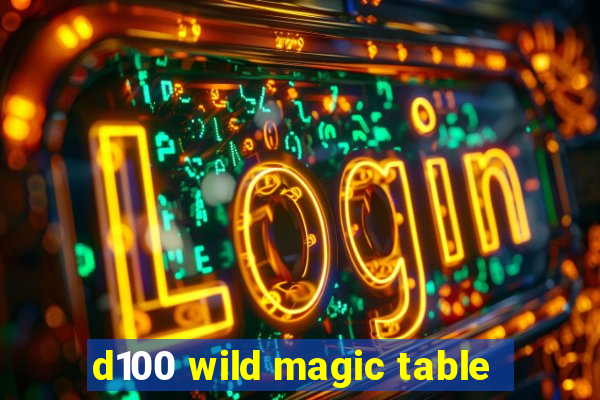 d100 wild magic table