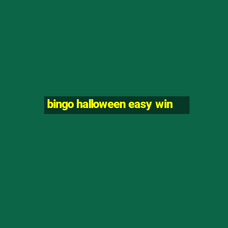 bingo halloween easy win