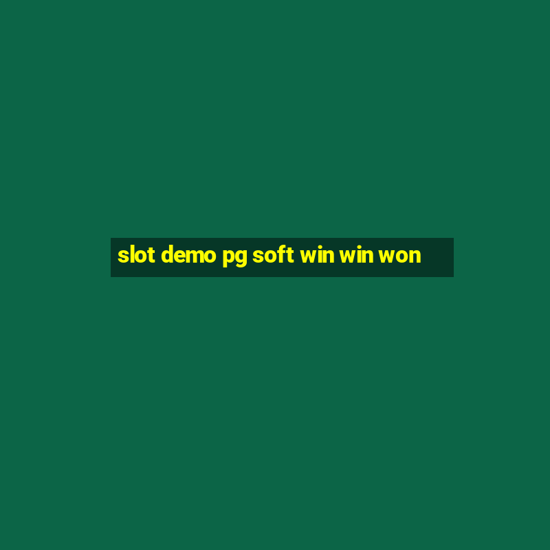 slot demo pg soft win win won