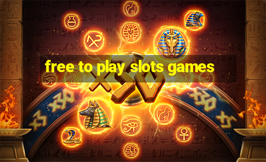 free to play slots games