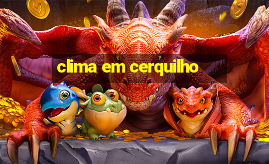 clima em cerquilho