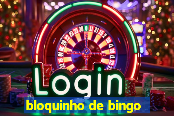 bloquinho de bingo