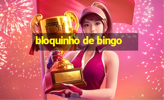 bloquinho de bingo