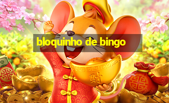 bloquinho de bingo