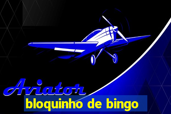 bloquinho de bingo