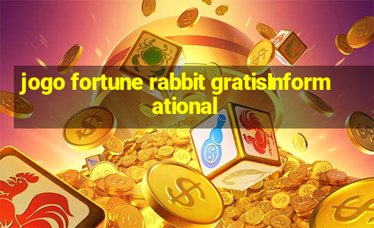 jogo fortune rabbit gratisInformational