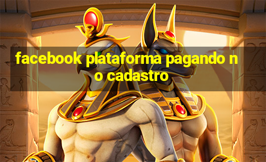 facebook plataforma pagando no cadastro