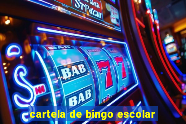 cartela de bingo escolar