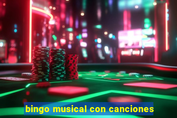 bingo musical con canciones