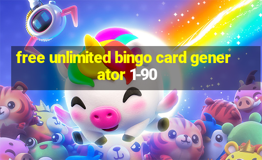 free unlimited bingo card generator 1-90