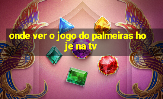 onde ver o jogo do palmeiras hoje na tv