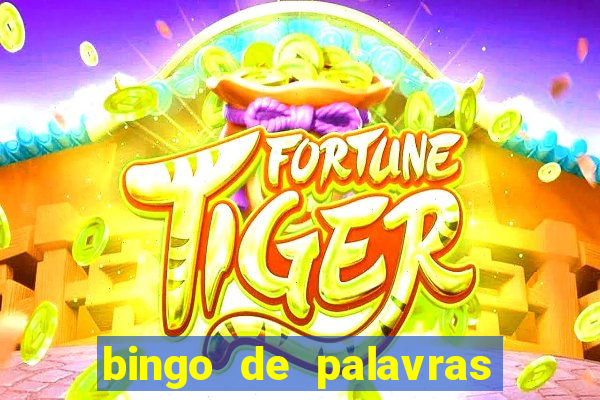 bingo de palavras para 3 ano