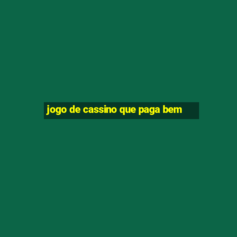 jogo de cassino que paga bem