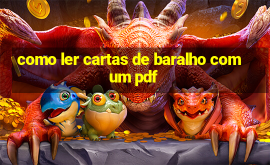 como ler cartas de baralho comum pdf