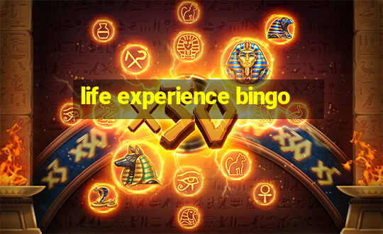 life experience bingo