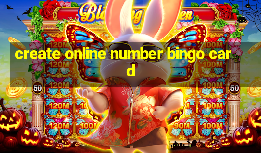 create online number bingo card