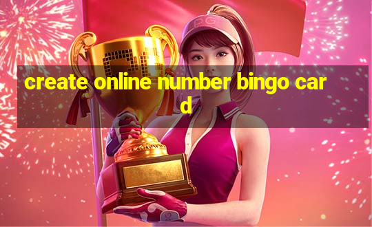 create online number bingo card