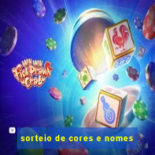 sorteio de cores e nomes