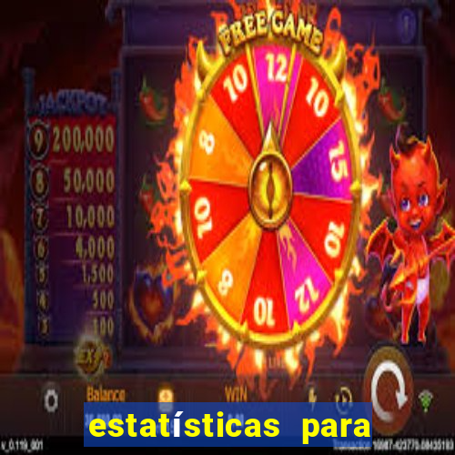 estatísticas para jogos de hoje