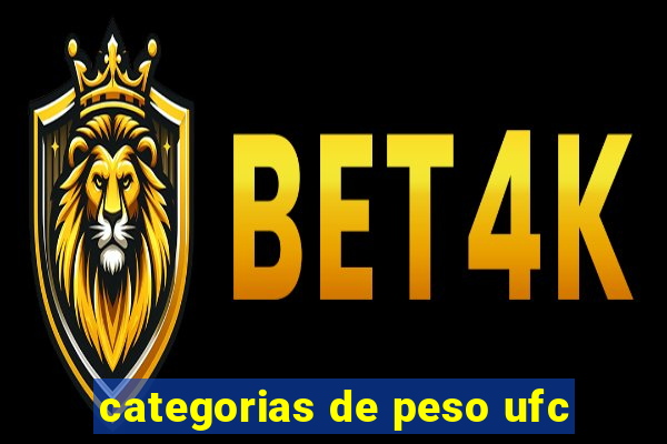 categorias de peso ufc