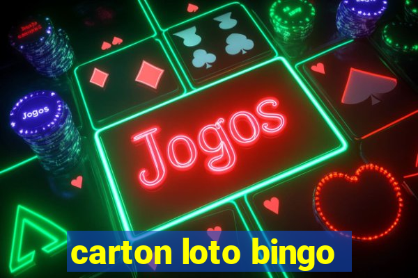 carton loto bingo