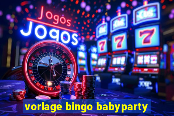 vorlage bingo babyparty