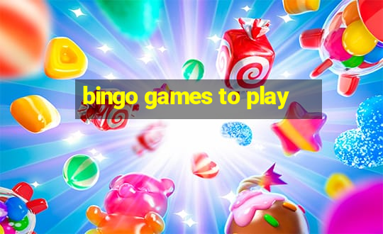 bingo games to play