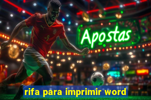 rifa para imprimir word