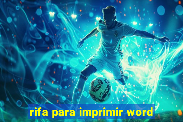 rifa para imprimir word