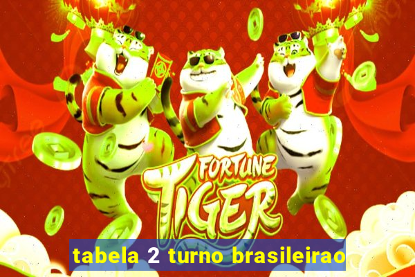 tabela 2 turno brasileirao