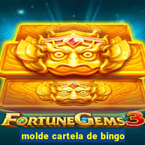 molde cartela de bingo