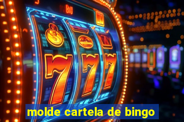 molde cartela de bingo