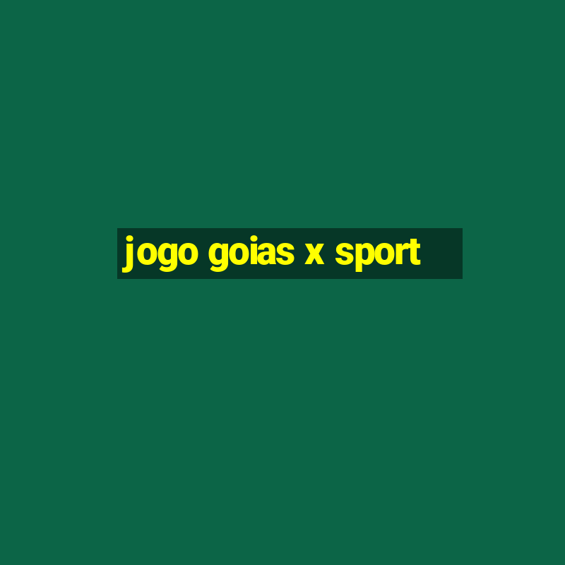 jogo goias x sport