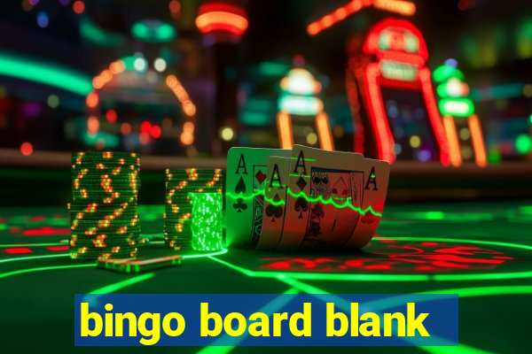 bingo board blank