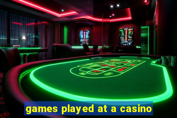 games played at a casino