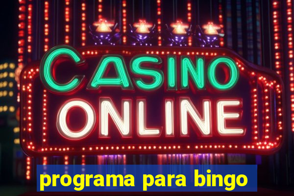 programa para bingo