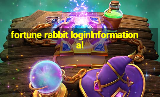 fortune rabbit loginInformational