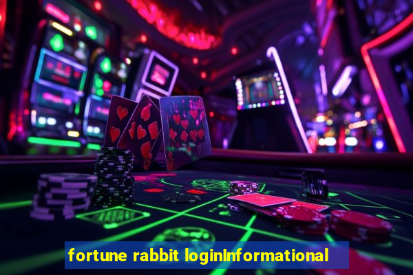 fortune rabbit loginInformational