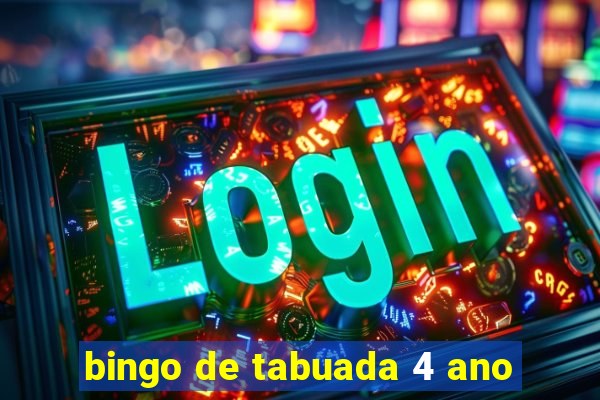 bingo de tabuada 4 ano