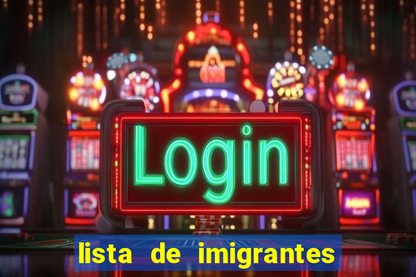 lista de imigrantes italianos na bahia