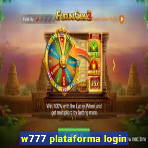 w777 plataforma login