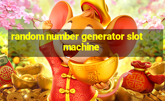 random number generator slot machine