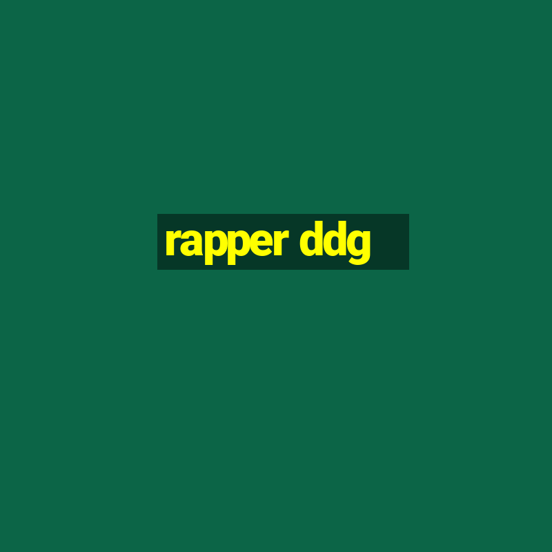 rapper ddg