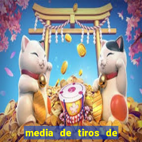 media de tiros de meta por jogo