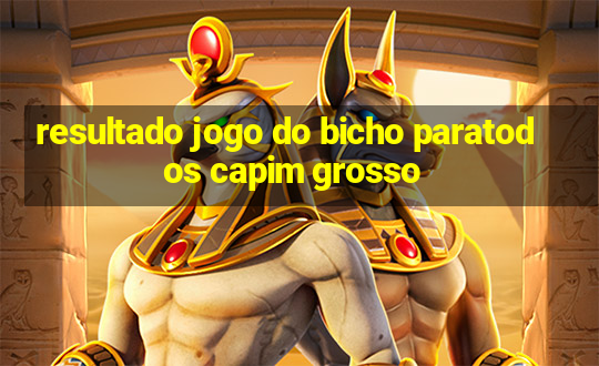 resultado jogo do bicho paratodos capim grosso