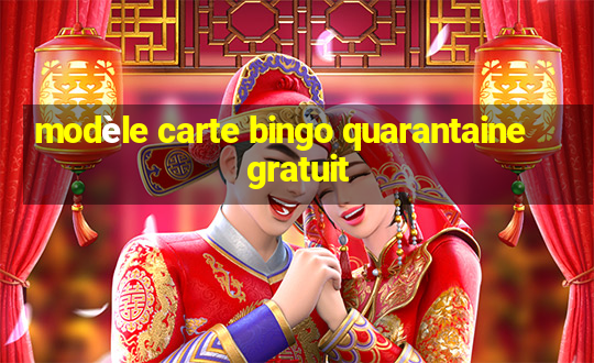 modèle carte bingo quarantaine gratuit