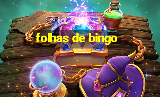 folhas de bingo