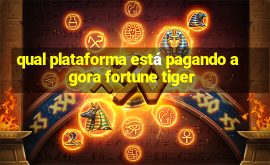 qual plataforma está pagando agora fortune tiger