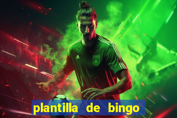 plantilla de bingo para editar