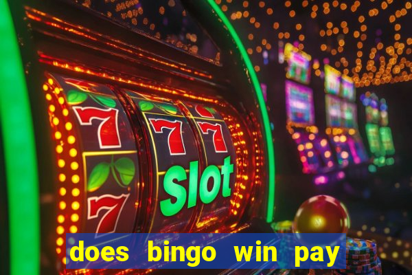 does bingo win pay real money